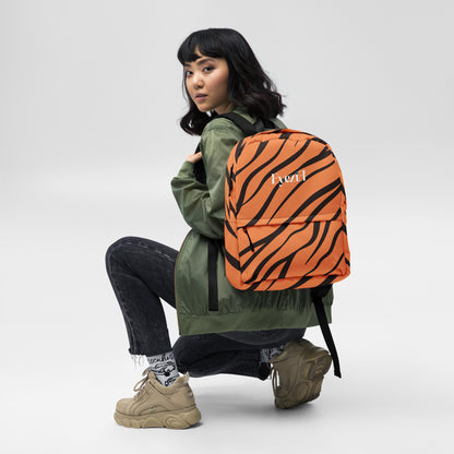 Medium-Size Backpack tiger skin pattern